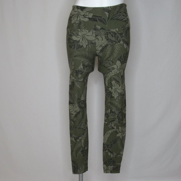 Victoria's Secret PINK YOGA Green Tropical Print Leggings Women's S Small - Picture 6 of 9